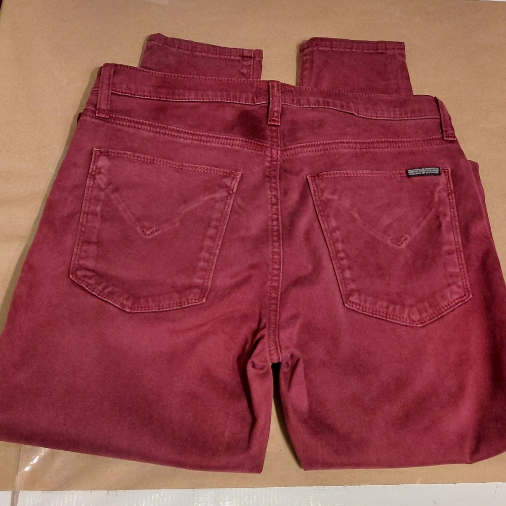 Hudson Nico 29 Midrise Super Skinny Brushed Merlot Hudson Jeans Super Soft - Picture 11 of 12